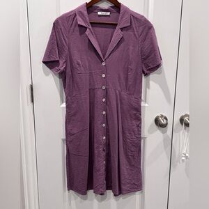 Madewell | Kathy Retro Short Sleeve Mini Shirtdress